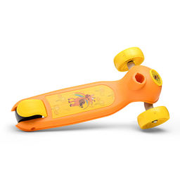 Самокат 3-х. кол., колеса световые PU, желтый, в коробке