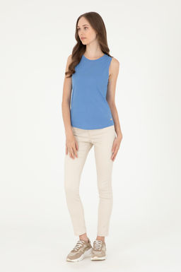 Женская темно-синяя базовая футболка Неожиданная скидка в корзине - U.s. polo assn фото 4