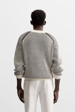 TEXTURED COLOUR BLOCK SWEATER - Zara фото 3