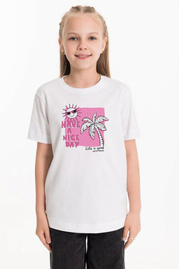 Футболка с принтом М226031Пб Белый - Елена фото 2