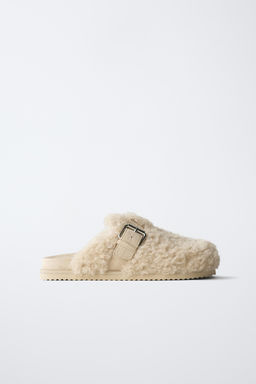 FAUX SHEARLING CLOGS