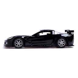 Машина металлическая CHEVROLET CORVETTE C6-R, 1:32, открываются двери, инерция, цвет чёрный - АвтоГрад фото 2
