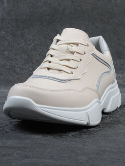 03-YJ435-2 BEIGE Кроссовки женские (натуральная кожа)