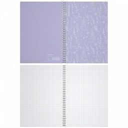 Цена за 2 шт. Тетрадь общая с пластиковой обложкой на спирали ErichKrause Lavender, А4, 80 листов, клетка  фото 2