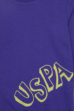 Свитшот U.S. Polo Assn для мальчика хлопок фиолетовый  фото 3