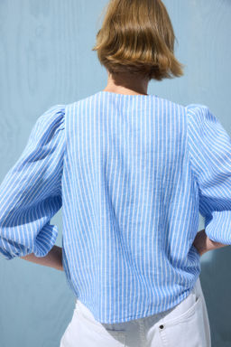 Blusa en mezcla de lino - H&m фото 16