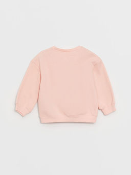 Bisiklet Yaka Uzun Kollu Bask?l? K?z Bebek Sweatshirt - Waikiki фото 2