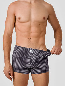 Цена за 2 штуки! Трусы боксеры мужские серые с узором - Mark formelle фото 3