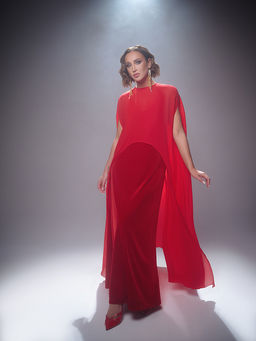 Сарафан женский красный велюровый - Mark formelle фото 2