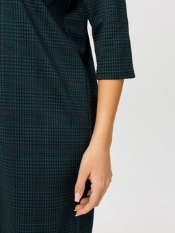 Платье женское П-176 (жаккард принт) Тёмно-серая ёлочка