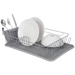 Сушилка для посуды Agness серая 42.5×30.5 см  фото 2