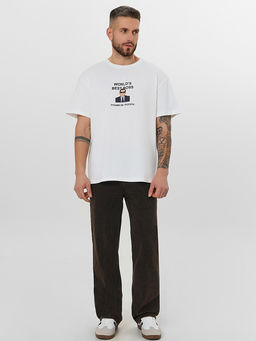 Футболка мужская белая с принтом