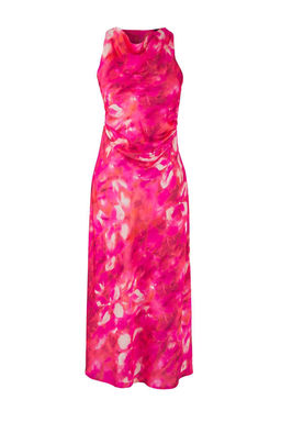 Pembe-Cok Renkli Soyut Saten Midi Astars?z Elbise TPRSS25EL00330 - Trendyolmilla фото 5