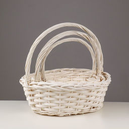 Корзина плетёная для хранения, ива, овальная, белая, набор 3 шт.