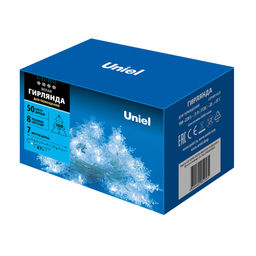 ULD-S0700-050/DTA WHITE IP20 SNOWFLAKES-1 Гирлянда светодиодная с контроллером Снежинки-1, 50 светодиодов, 7 м, белая,IP20, провод прозрачный - Volpe фото 8