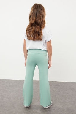 Lacivert K?z Cocuk Genis Paca/Flare Basic Orme Tayt TKDSS24TA00007 - Trendyolmilla фото 2