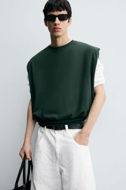 PIQU_ TEXTURED INTERLOCK GILET - Zara фото 5