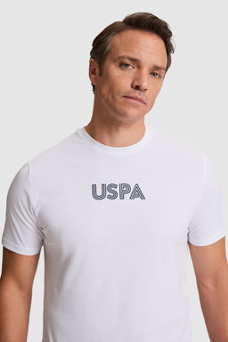 Erkek Beyaz Regular Fit Bisiklet Yaka Basic Ti__rt - U.s. polo assn фото 2