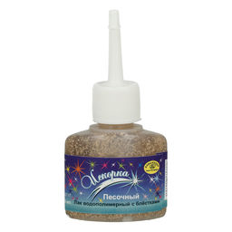 Аква-колор Лак водополимерный с блёстками Искорка 25 мл песочный К2717