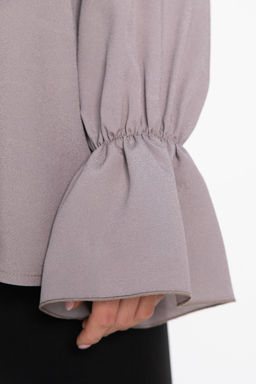 Блуза шифоновая Вэнси (бежевая) Б15024-8М