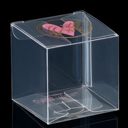 Цена за 5 шт. Коробка подарочная пластиковая, упаковка, With love, 5×5×5 см