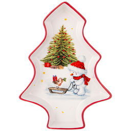 БЛЮДО AGNESS С НОВЫМ ГОДОМ! В ФОРМЕ ЕЛКИ 23*19,5*5 СМ