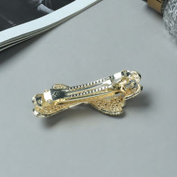 Заколка - автомат для волос «Ливия», тройной бант, 8.5 см