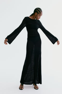 Maxivestido en punto pointelle - H&m фото 3