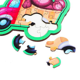 Пазл фигурный Машинка с мишкой - Лесная мастерская фото 3