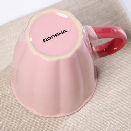 Кружка керамическая Доляна Маршмэллоу, 360 мл, цвет розовый  фото 3