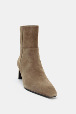SUEDE KITTEN HEEL ANKLE BOOTS - Zara фото 16