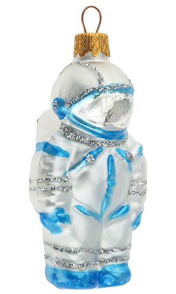 Елочное украшение Космонавт 11см б.уп. ГОЛУБОЙ - Коломеев фото 2