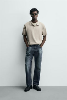 CONTRAST RIB KNIT POLO SHIRT - Zara фото 9
