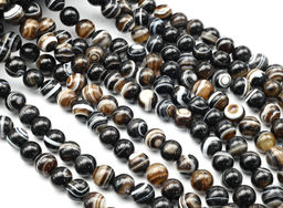 Бусины из агата глазкового шарик 12мм, 39см, 33 бусины Радуга камня