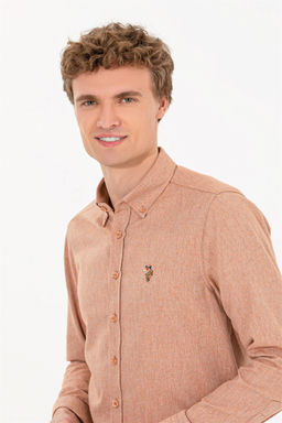 Мужская базовая рубашка с длинным рукавом Brick Brick - U.s. polo assn фото 2