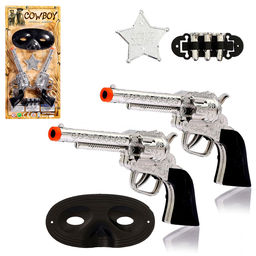 Набор ковбоя «Шериф», 2 пистолета, маска, значок