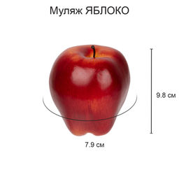 Blumentag MDL-03-03 Муляж Яблоко красное 6 х 1 шт. d 7.9 см 9.8 см  фото 4