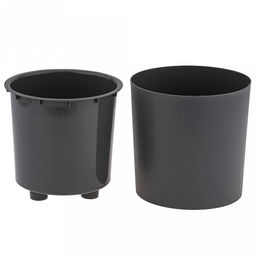 Горшок для цветов пластмассовый Genius 2,5л, д15,7см, h15,6см, дренажная вставка, серый (Россия) - Домашняя мода фото 3