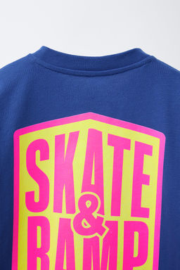 T-SHIRT WITH RAISED SLOGAN - Zara фото 4