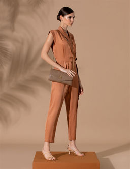 Kahverengi Comfort Fit Dokuma Tulum