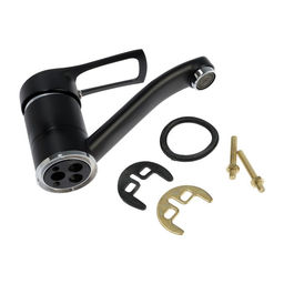 Смеситель для кухни ZEIN Z3823, однорычажный, длина излива 15 см, картридж 35 мм, черный