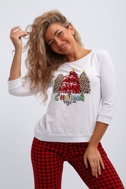 Пижама женская П162 Нарядные Ёлочки