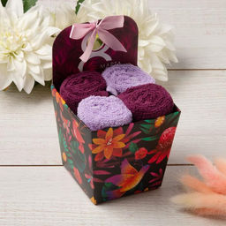 Салфетки махровые декоративные Этель. 8 Марта, 4 шт., 30?30 см, 100% хлопок, бордовые/сиреневые