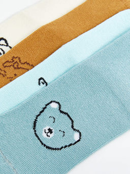 Desenli Erkek ?ocuk Soket ?orap 4l?