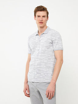 Polo Yaka K?sa Kollu Desenli Pike Erkek Ti??rt