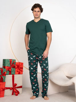 Комплект новогодняя пижама из 100% хлопка - Binita фото 2