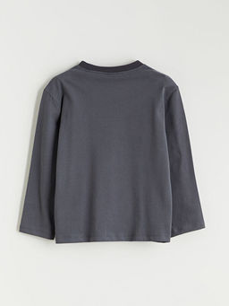 Bask?l? Erkek ?ocuk Sweatshirt