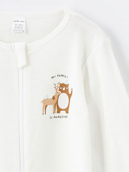 Bisiklet Yaka Uzun Kollu Bask?l? Erkek Bebek Tulum 2li - Waikiki фото 3