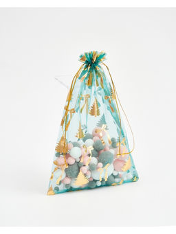 Цена за 19 шт. Мешочек подарочный органза «Новогоднее настроение», 20×30 см