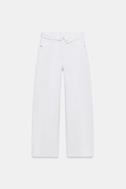 JEANS CINTURA DOBLADA TRF TIRO MEDIO / Crudo - Zara фото 5